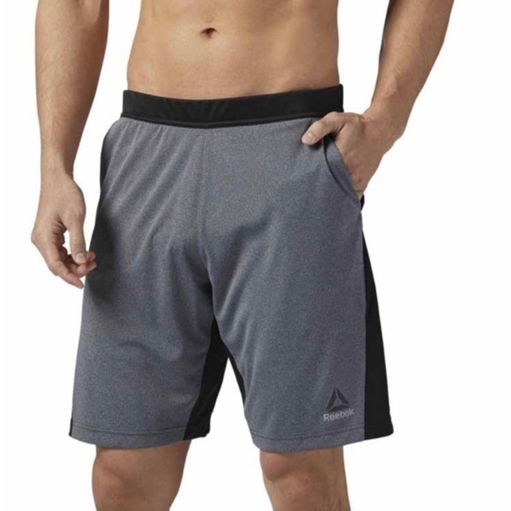 Reebok gray speed  wick  Athletic workout Shorts size large